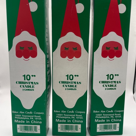Festive Christmas Candle Set - Red, Green, and White - Picture 5 of 6